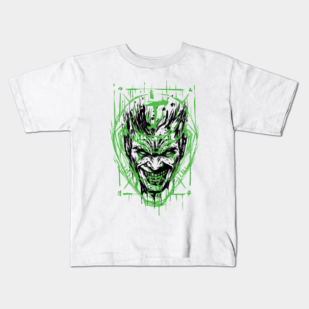 The only face they fear - Green Kids T-Shirt by demonigote
